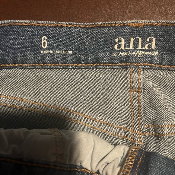 Denim Blue Jean Skirt Women Size 6 A new approach Frayed New ana Casual - Picture 3 of 4